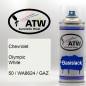 Preview: Chevrolet, Olympic White, 50 / WA8624 / GAZ: 400ml Sprühdose, von ATW Autoteile West.
